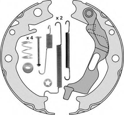 MGA M900R Комплект тормозных колодок, стояночная тормозная система