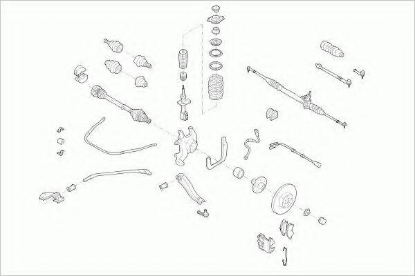 ZF PARTS OPELCORSAFZ001 Рулевое управление; Подвеска колеса