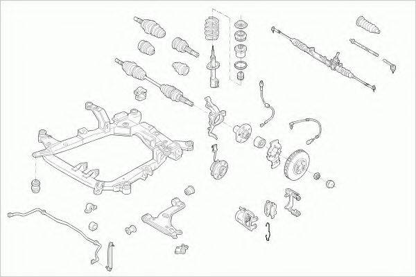 ZF PARTS OPELZAFIRFZ001 Рулевое управление; Подвеска колеса