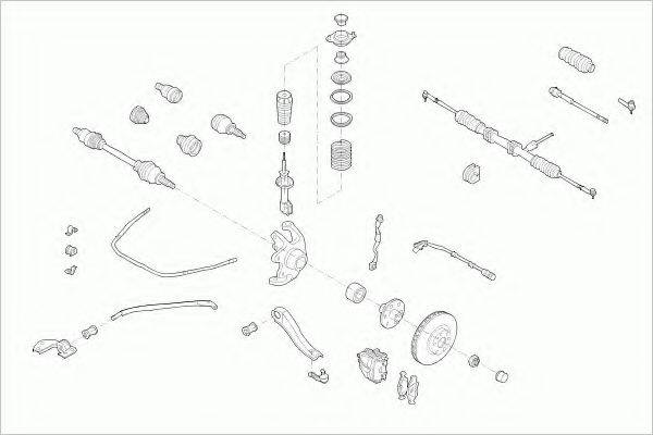 ZF PARTS OPELCOMBOFZ001 Рулевое управление; Подвеска колеса