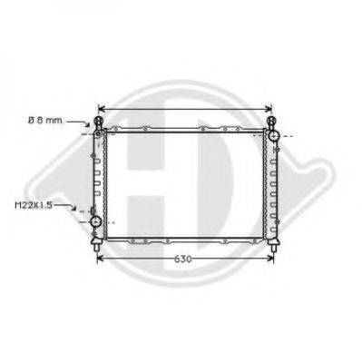 DIEDERICHS 8100123 Радиатор, охлаждение двигателя