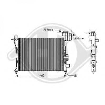 DIEDERICHS 8121180 Радиатор, охлаждение двигателя