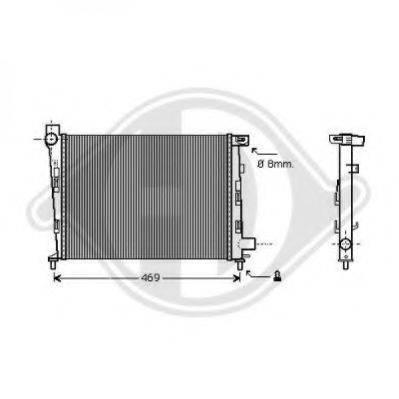 DIEDERICHS 8121181 Радиатор, охлаждение двигателя