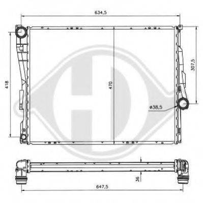 DIEDERICHS 8121410 Радиатор, охлаждение двигателя