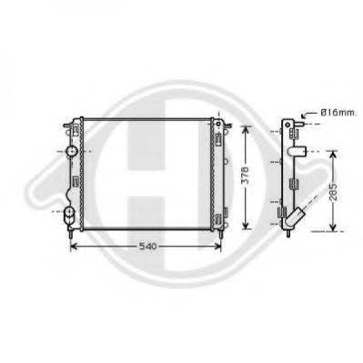 DIEDERICHS 8129207 Радиатор, охлаждение двигателя