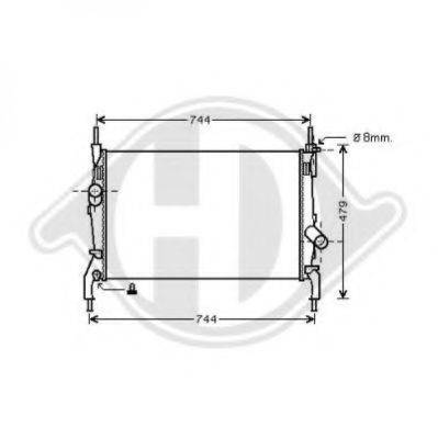 DIEDERICHS 8145502 Радиатор, охлаждение двигателя