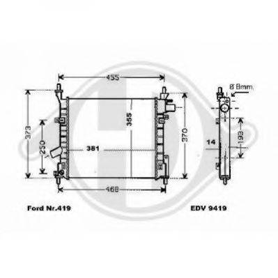 DIEDERICHS 8146006 Радиатор, охлаждение двигателя
