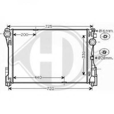 DIEDERICHS 8167207 Радиатор, охлаждение двигателя