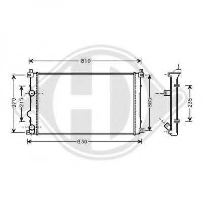 DIEDERICHS 8188605 Радиатор, охлаждение двигателя