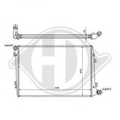 DIEDERICHS 8221412 Радиатор, охлаждение двигателя