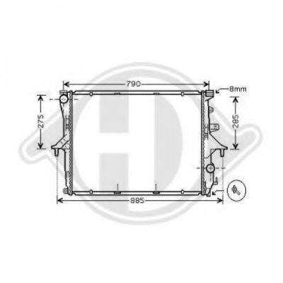 DIEDERICHS 8228504 Радиатор, охлаждение двигателя