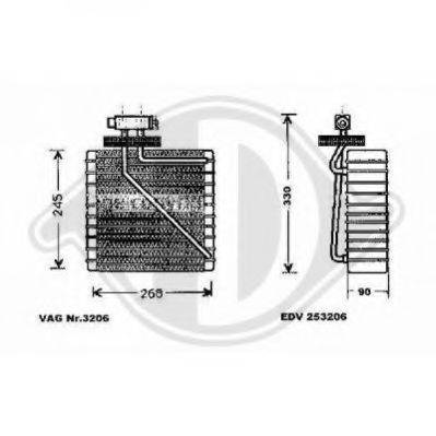 DIEDERICHS 8229001 Испаритель, кондиционер