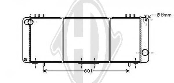 DIEDERICHS 8261205 Радиатор, охлаждение двигателя
