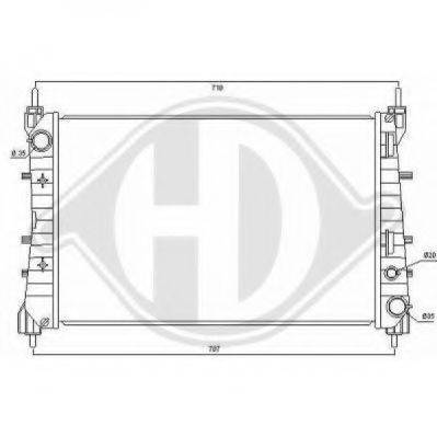 DIEDERICHS 8346346 Радиатор, охлаждение двигателя