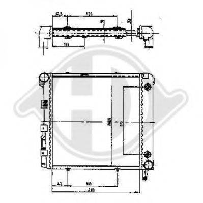 DIEDERICHS 8500525 Радиатор, охлаждение двигателя