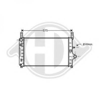 DIEDERICHS 8501101 Радиатор, охлаждение двигателя