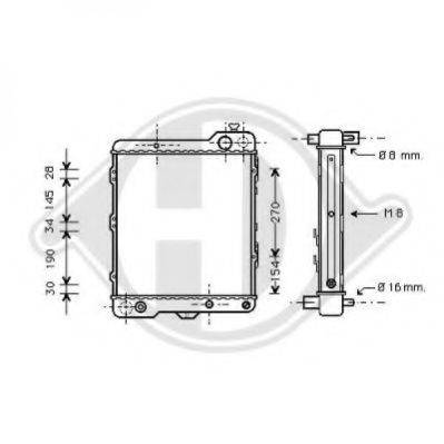 DIEDERICHS 8503107 Радиатор, охлаждение двигателя