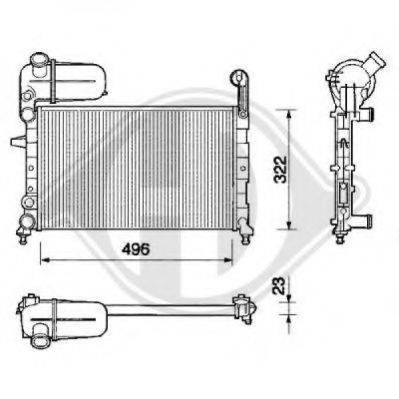 DIEDERICHS 8505961 Радиатор, охлаждение двигателя