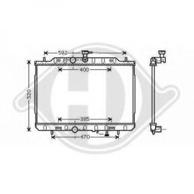 DIEDERICHS 8608605 Радиатор, охлаждение двигателя