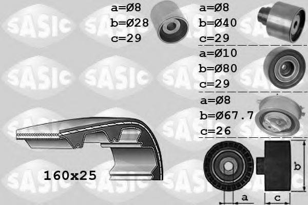 SASIC 1756068 Комплект ремня ГРМ