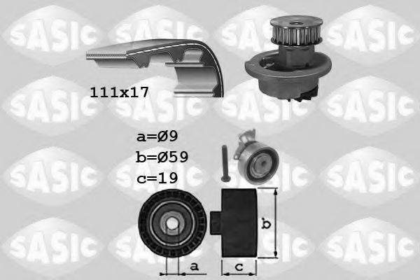 SASIC 3906071 Водяной насос + комплект зубчатого ремня