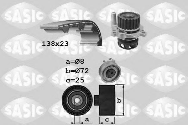 SASIC 3906091 Водяной насос + комплект зубчатого ремня