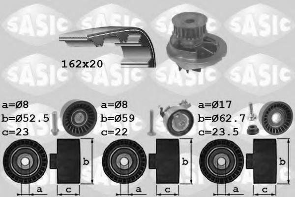 SASIC 3906092 Водяной насос + комплект зубчатого ремня