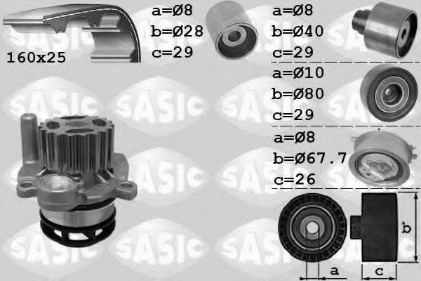 SASIC 3906078 Водяной насос + комплект зубчатого ремня