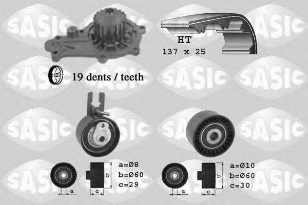 SASIC 3900014 Водяной насос + комплект зубчатого ремня