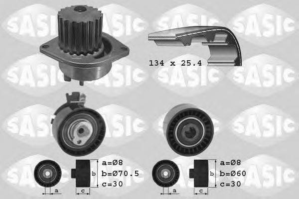 SASIC 3900015 Водяной насос + комплект зубчатого ремня