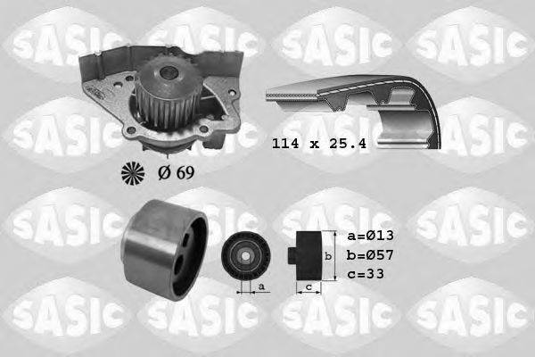 SASIC 3900023 Водяной насос + комплект зубчатого ремня