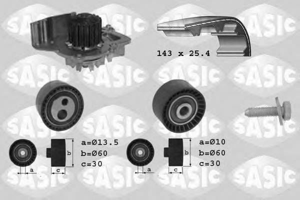 SASIC 3900025 Водяной насос + комплект зубчатого ремня