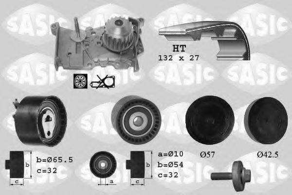 SASIC 3904011 Водяной насос + комплект зубчатого ремня