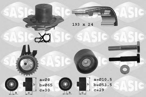 SASIC 3906008 Водяной насос + комплект зубчатого ремня