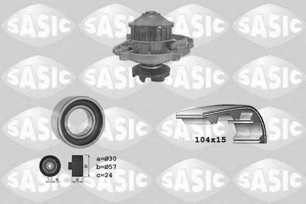 SASIC 3906015 Водяной насос + комплект зубчатого ремня