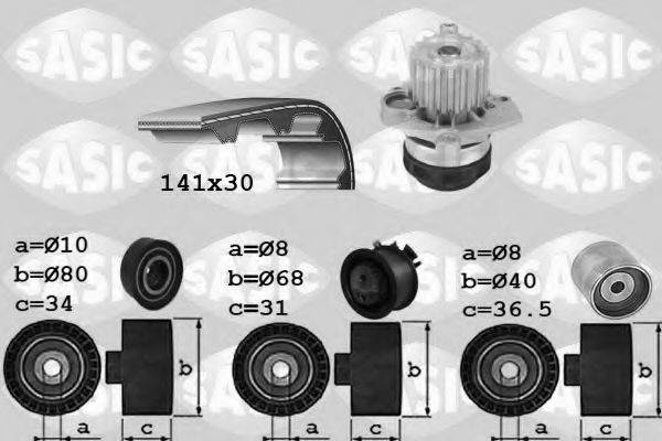 SASIC 3906028 Водяной насос + комплект зубчатого ремня