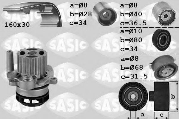 SASIC 3906081 Водяной насос + комплект зубчатого ремня