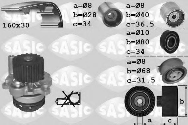 SASIC 3906082 Водяной насос + комплект зубчатого ремня