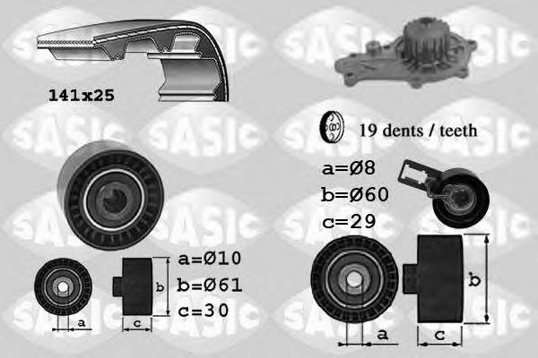 SASIC 3900031 Водяной насос + комплект зубчатого ремня