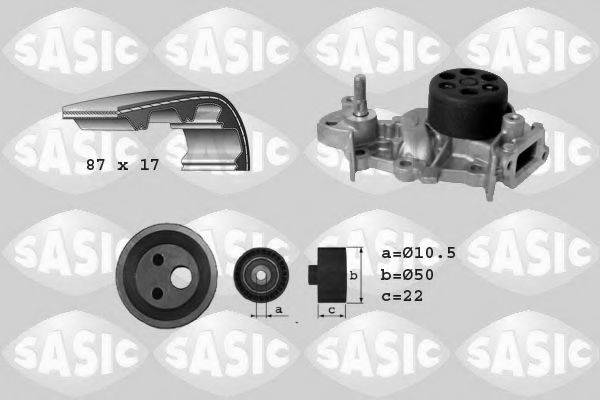 SASIC 3904028 Водяной насос + комплект зубчатого ремня