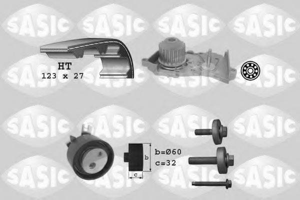 SASIC 3904035 Водяной насос + комплект зубчатого ремня