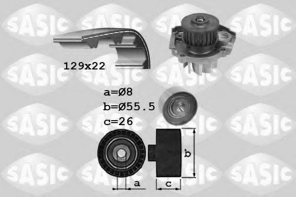 SASIC 3906041 Водяной насос + комплект зубчатого ремня