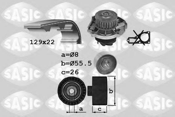 SASIC 3906042 Водяной насос + комплект зубчатого ремня