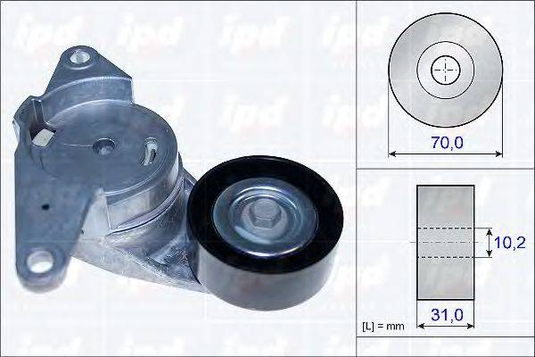 IPD 153842 Натяжная планка, поликлиновой ремень