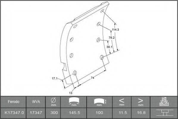 BERAL 1734717000015618 Комплект тормозных башмаков, барабанные тормоза