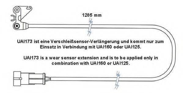 BERAL UAI173 Сигнализатор, износ тормозных колодок