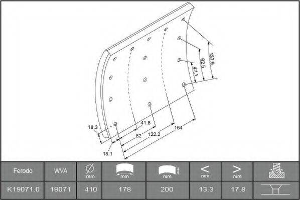 ABEX B2755929 Комплект тормозных башмаков, барабанные тормоза