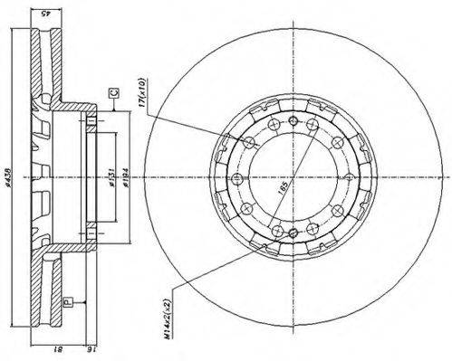 DURON DCR134A Тормозной диск