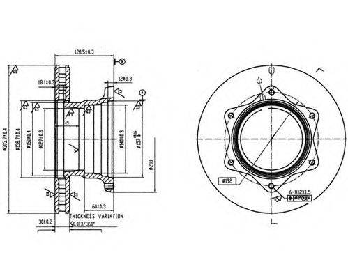 DURON DCR164A Тормозной диск