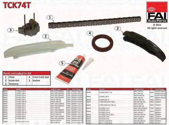 FAI AUTOPARTS TCK74T Комплект цели привода распредвала